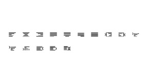 线条小图标 不同对齐程度的线条小Icon PPT图标