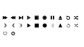 各种播放状态开关机Icon小图标 PPT图标下载