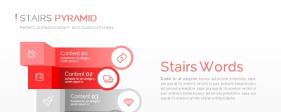 PPT关系图表锥形方块堆积创意3D创意图表素材