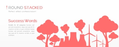 PPT关系图表创意工厂工业图环保新能源图表素材