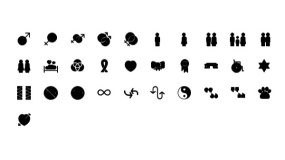 【男女小人】PPT图标阴阳组合八卦男女标志符号矢量素材下载