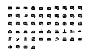 【信件收件箱】邮箱印章印鉴邮件邮戳信纸PPT矢量小图标下载