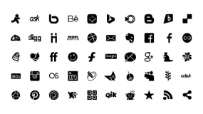 【企业图标】PPT矢量-互联网企业logo矢量图标-社交网站-谷歌-be等矢量Icon图标下载