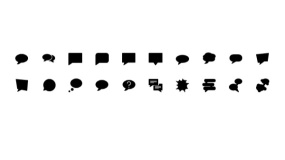 【各种对话框图标】PPT矢量对话框小图标Icon-规则&不规则对话框素材下载