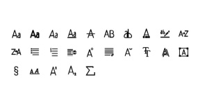 【文字格式】设计图标PPT素材-文本-横线-角标-各种文本设置状态矢量Icon下载