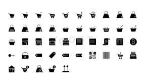 电商购物折扣相关的PPT矢量小图标