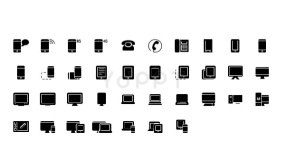 多种智能硬件的PPT小图标素材下载