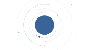 一个商务蓝色的圆形+线条组合形状