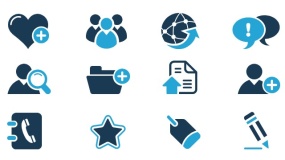 80个扁平双色可随意编辑的矢量小图标