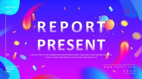 一份高档多彩流体设计的市场营销提案PPT模板