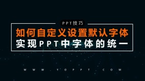 如何自定义设置默认字体,实现PPT中字体的统一?