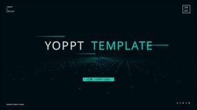 【46页】一套深色多彩背景科技感十足的PPT模板