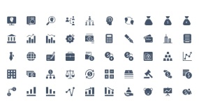 企业数据分析金融钱包小图标