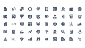 通用办公矢量小图标Icon 计算机/人物/喇叭/放大镜…