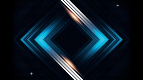 一张蓝色箭头特效 金属科技感特效图片