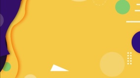一张黄色与紫色相搭配的折纸效果背景图