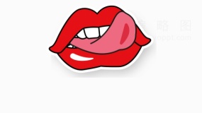 波普风格嘴唇素材PNG文件