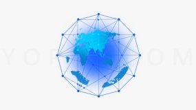 商务地球线条鸟撖图免抠图片