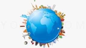 商务地球城市素材PNG格式