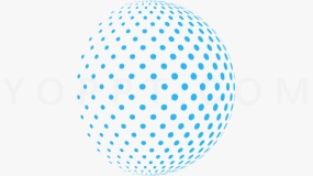 商务圆点地球图案免抠图