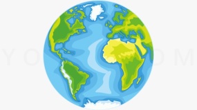 大尺寸旋转地球鸟撖图PNG免抠图