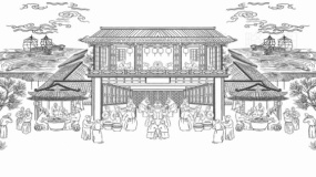 高质量古建筑门效果免费下载png