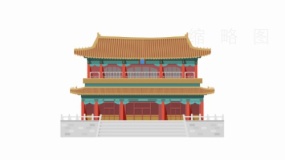 传统古建筑设计元素PNG文件