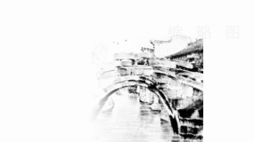 精品水墨风建筑元素PNG透明图片