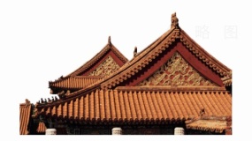 中国风古建筑城墙图案免抠