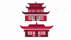 古代古建筑节日元素PNG
