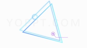 现代三角形科幻边框特效免抠图片