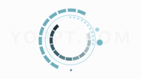 蓝色圆形科幻设计边框效果PNG免抠图