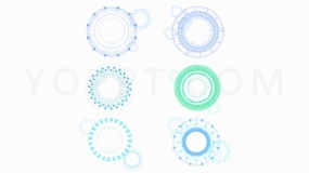 经典智能驾驶表盘线框科技线条免抠图片