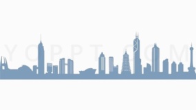 简洁城市建筑楼图案免抠图片