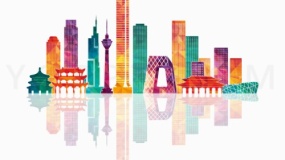 精美城市建筑群特效PNG免抠图