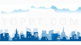 简洁城市线条建筑特效透明图片