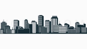 简洁城市剪影素材PNG格式