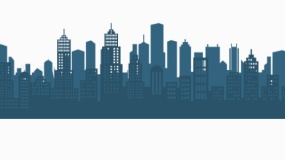 简洁城市剪影设计元素PNG