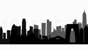 极简城市建筑素材PNG格式