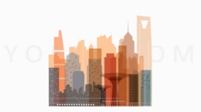 高清城市楼房效果PNG透明图片