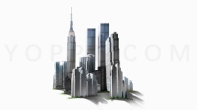 精美城市建筑素材透明格式