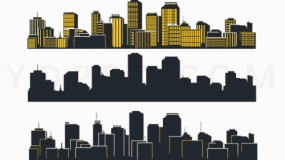 精美城市形状特效PNG格式