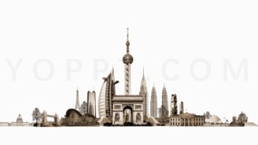 漂亮城市建筑楼设计元素PNG免抠图