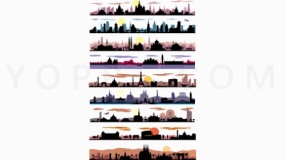 时尚城市建筑特效PNG文件