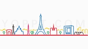 多彩城市形状装饰元素PNG