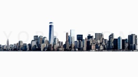 简洁城市天际线图案免费png素材
