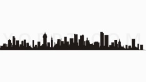 城市剪影设计元素PNG免抠图