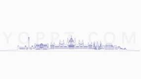 精品城市线条设计元素PNG