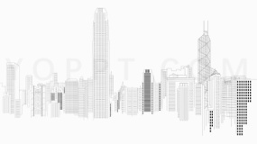 简约城市形象设计元素透明图片