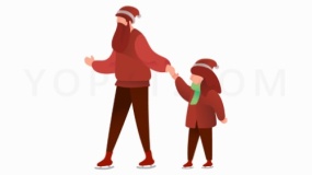 父亲和小女孩免费下载png